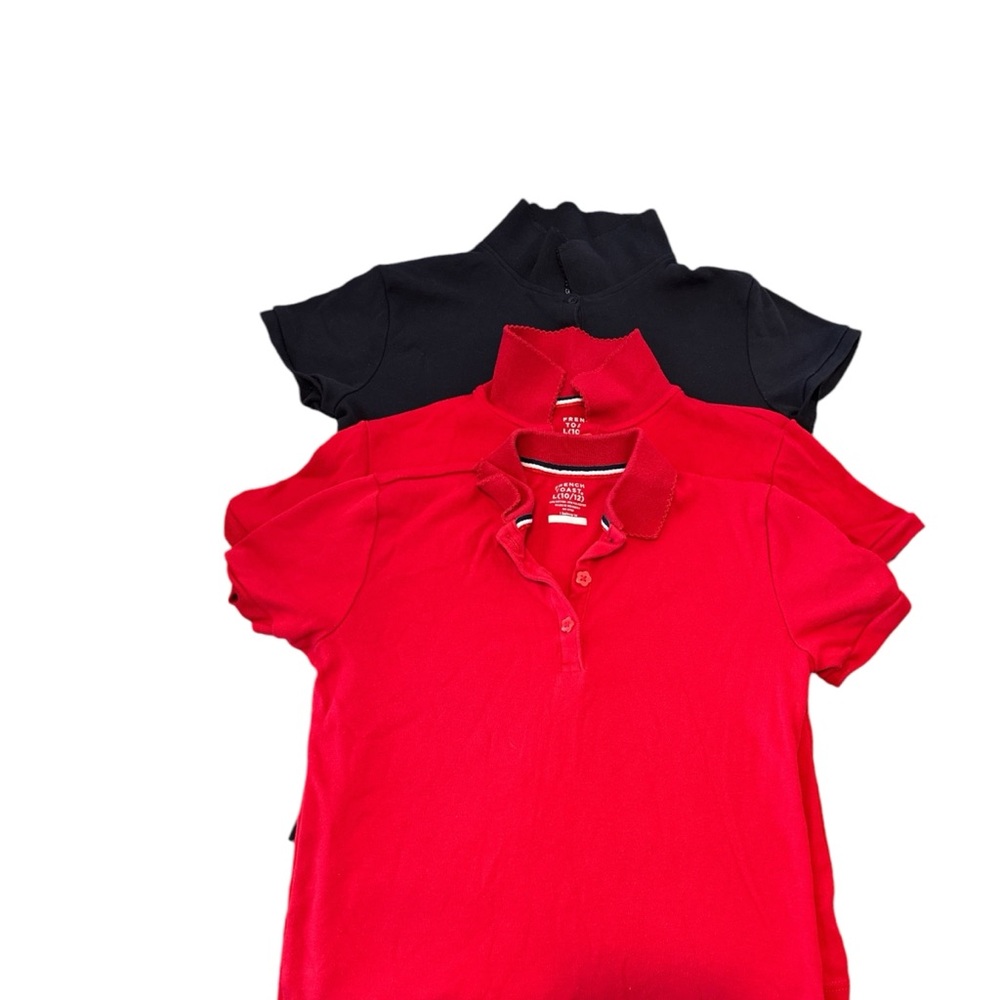 3 packs T shirt . Girl used uniform with red and Navy blue Color.